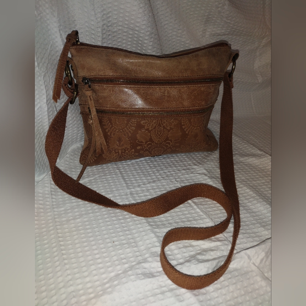 The Sak Brown Leather Crossbody Bag